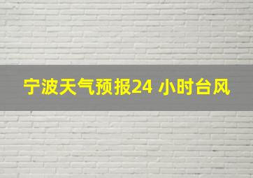 宁波天气预报24 小时台风